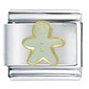Gingerbread Man White Italian Charm