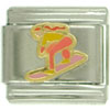 Snowboard Girl Italian Charm