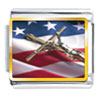 Usa Flag And Crucifix Photo Italian Charm
