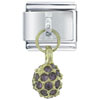 February Amethyst Color Ball Italian Charm