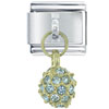  March  Aquamarine Color Ball Italian Charm