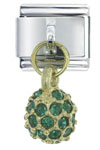 May Emerald Color Ball Italian Charm