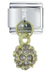 October Pink Tourmaline Color Ball Italian Charm