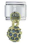 December Blue Zircon Color Ball Italian Charm