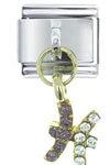 Rhinestone  Pisces  Italian Charm