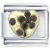 January  Garnet  Color Heart Italian Charm