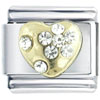 Crystal Clear Heart Italian Charm