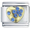  September   Birthstone  Golden Heart Italian Charm