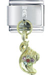 Rhinestone Hat Dangle Italian Charm