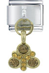 Rhinestone Triskele Dangle Italian Charm