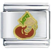 Worm Eating Apple Italian Charm