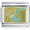 Turquoise Saxophone Italian Charm