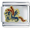 Many Heads Red Blue Dragon Italian Charm