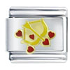 Cupid's Bow And  Hearts  Italian Charm