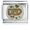 Dad Hearts Italian Charm