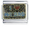 Gold Plated I Heart My  Dad   Italian  Charm
