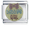 Blue Daddys Girl Italian Charm