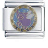 Flying Pig Purple Italian Charm
