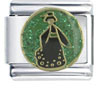 Kimono Girl Green Italian Charm