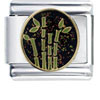 Green Bamboo Stalks Italian Charm