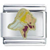 Praying Angel Purple Italian Charm