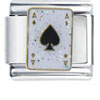 Ace Spades Italian Charm