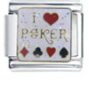 I Heart Poker Italian Charm