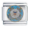 United States Coast Guard Blue Italian Charm