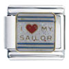 I Heart My Sailor Italian Charm