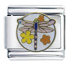 Pink Dragonfly Italian Charm