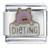 Dieting Pig Italian Charm