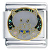 Hand Painted White Cat Italian Charm