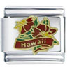 Hawaii Flower Red Italian Charm