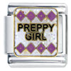 Preppy Girl Italian  Charm 