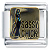 Sassy Chick Italian  Charm 