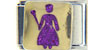  Purple  Princess Italian Charm