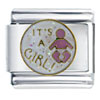 Its A Baby Girl Italian Charm