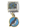 Alaska State Bird &amp; Flower Italian Charm