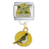 Connecticut State Bird &amp; Flower Italian Charm