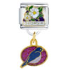 Georgia State Bird &amp;  Flower Italian Charm