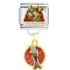 Oklahoma State Bird &amp; Flower Italian Charm
