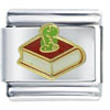 Green Bookworm Italian Charm