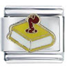 Red Bookworm Italian Charm