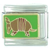 Armadillo On Green Italian Charm