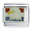 Patriotic Eagle Italian Charm