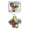 Santa Ho Ho Ho  Dangle  Italian Charm
