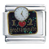 I Heart 2 Procrastinate Italian Charm