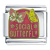  Social  Butterfly Italian Charm