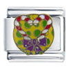 Candy Cane Heart Italian Charm