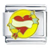  Heart  Pierced By Arrow Italian Charm